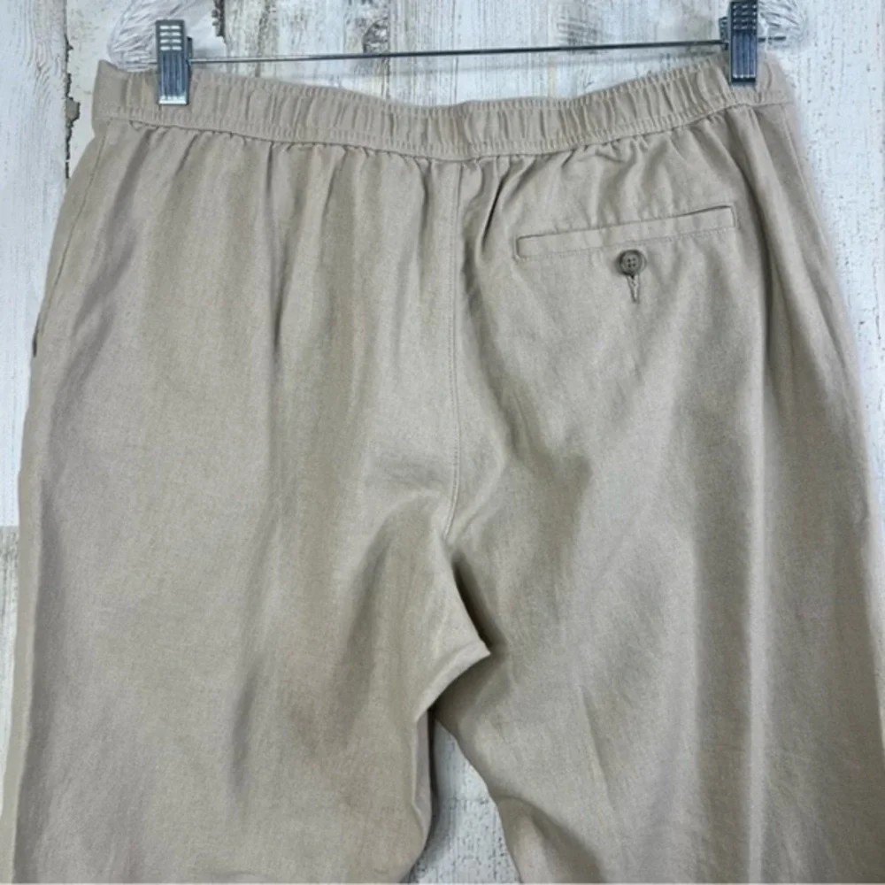 Marc‎ Anthony Luxury Linen Blend Pants Straight Leg Mens Waist 33x30 Nerutral